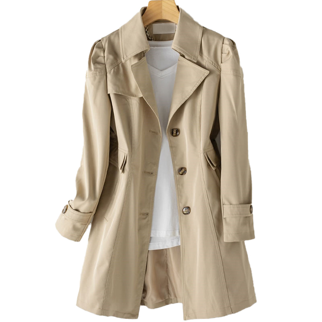 WW | Leichter Trenchcoat Mitteljahres elegante gerade Schnitt Klassisch und zeitlos