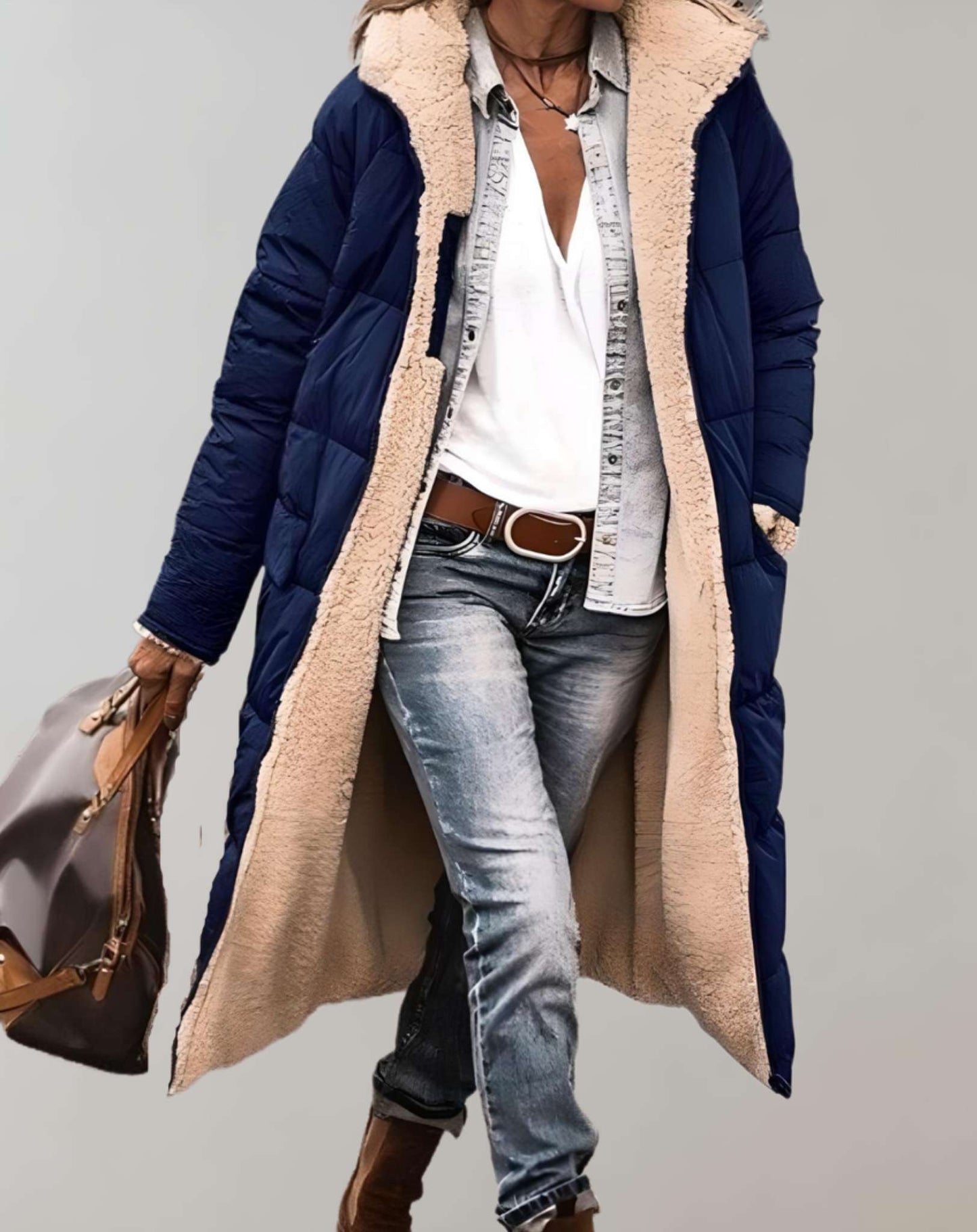 WW | Pufferjacke Warm Fleece Gefüttert Winterjacke Überjacke Frauen