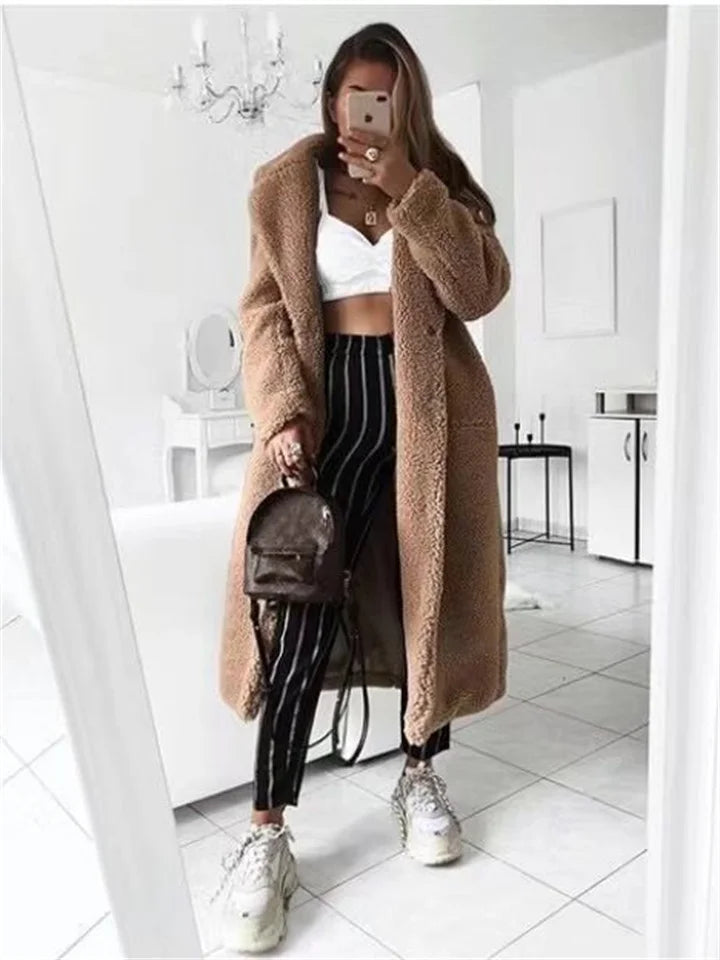 WW | Teddy Mantel Frauen Teddy Fleece Winterjacke