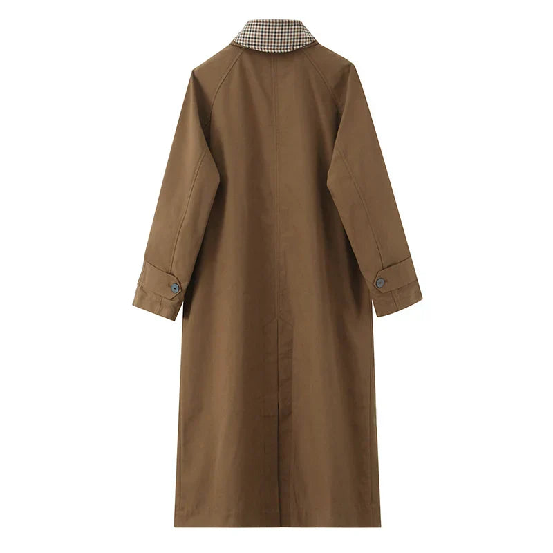 WW | Trenchcoat Damen Einreiher Übergröße Trenchcoat