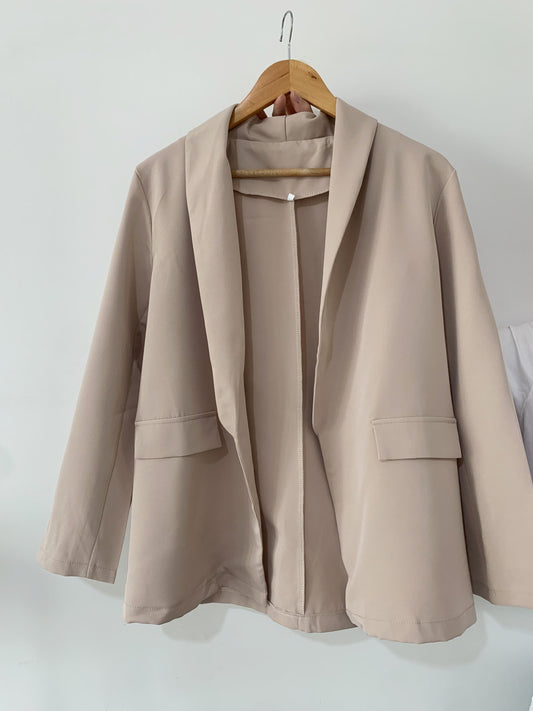 WW | Blazer Offene Vorderseite Longline Blazerjacke Blazer für Damen