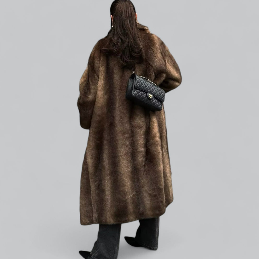 WW | Damen Lange Winterjacke Aus Faux Fur