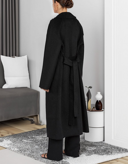 WW | Damen Lange Winterjacke mit Klassischem Stil und Offener Vorderseite