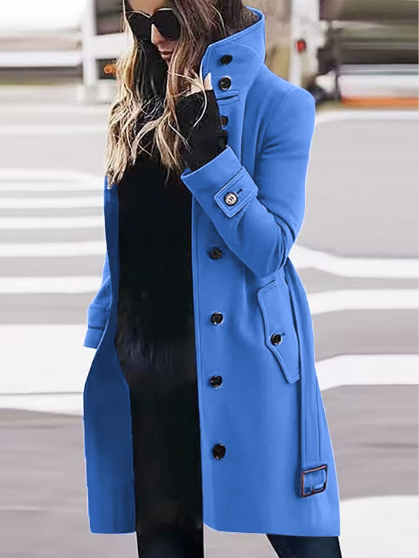 WW | Women's Single-Breasted Long Coat