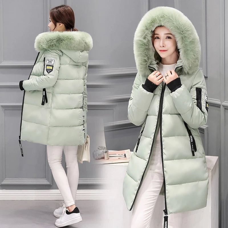 WW | Damen Winterjacke Mit Kapuze Und Reißverschluss