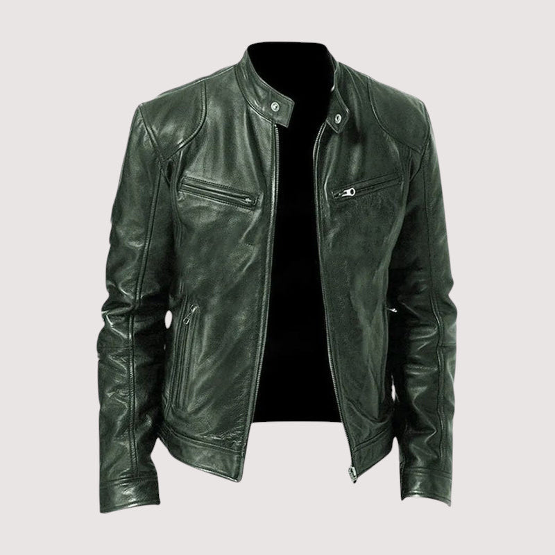 WW | Regular Fit Vegan Leather Biker Jacket
