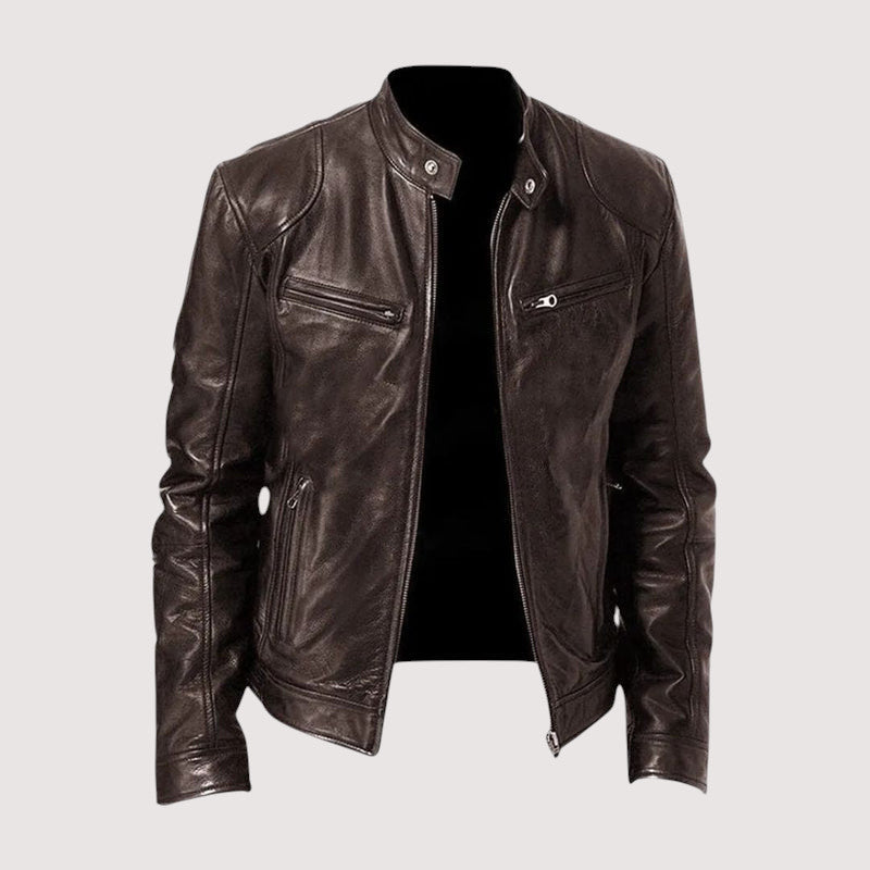 WW | Regular Fit Vegan Leather Biker Jacket