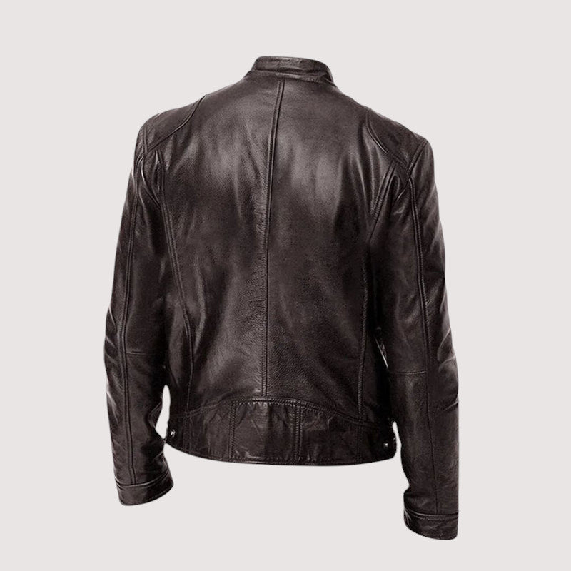 WW | Regular Fit Vegan Leather Biker Jacket