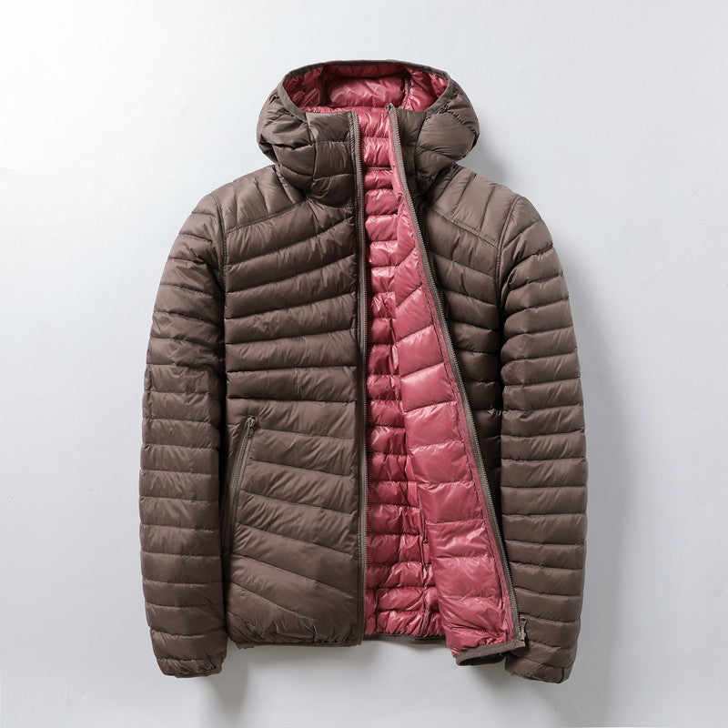 WW | Damen Leichtgewicht Wendbare Steppjacke mit Kapuze