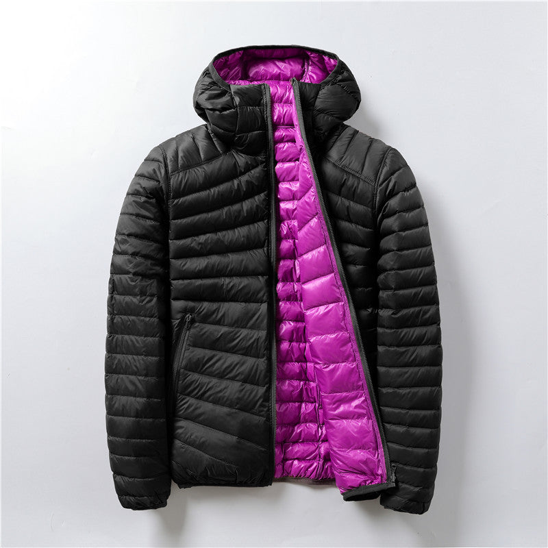 WW | Damen Leichtgewicht Wendbare Steppjacke mit Kapuze