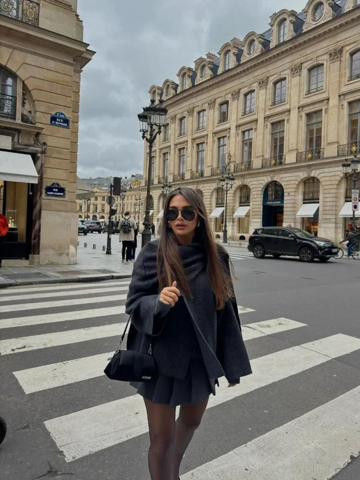 WW | Wool Blend Scarf Wrap Jacket