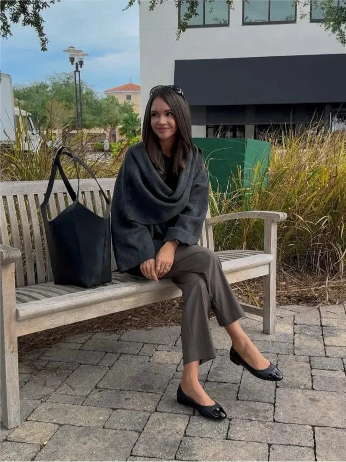 WW | Wool Blend Scarf Wrap Jacket