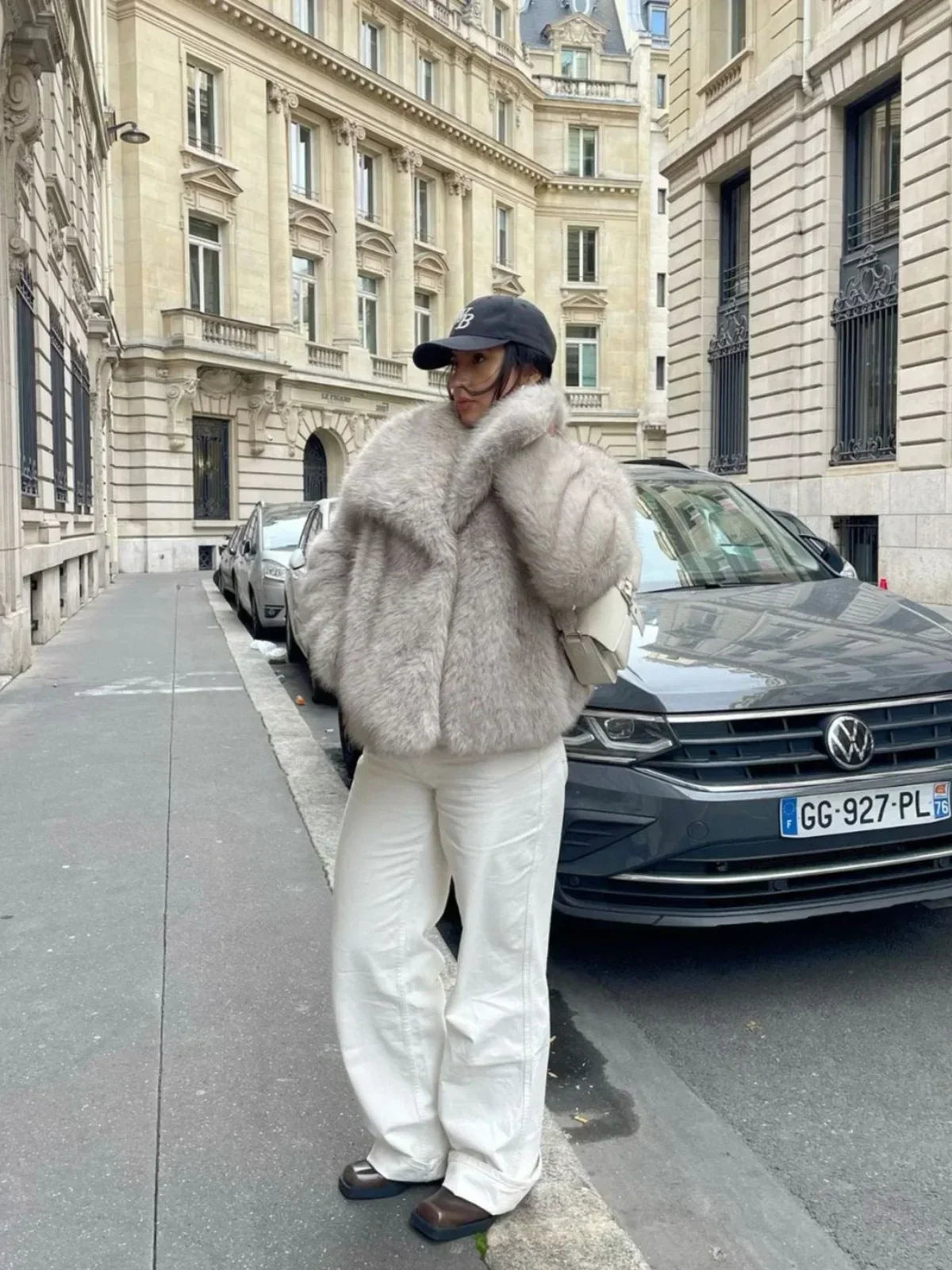 WW | Sheepskin Faux Fur Open-Front Jacket