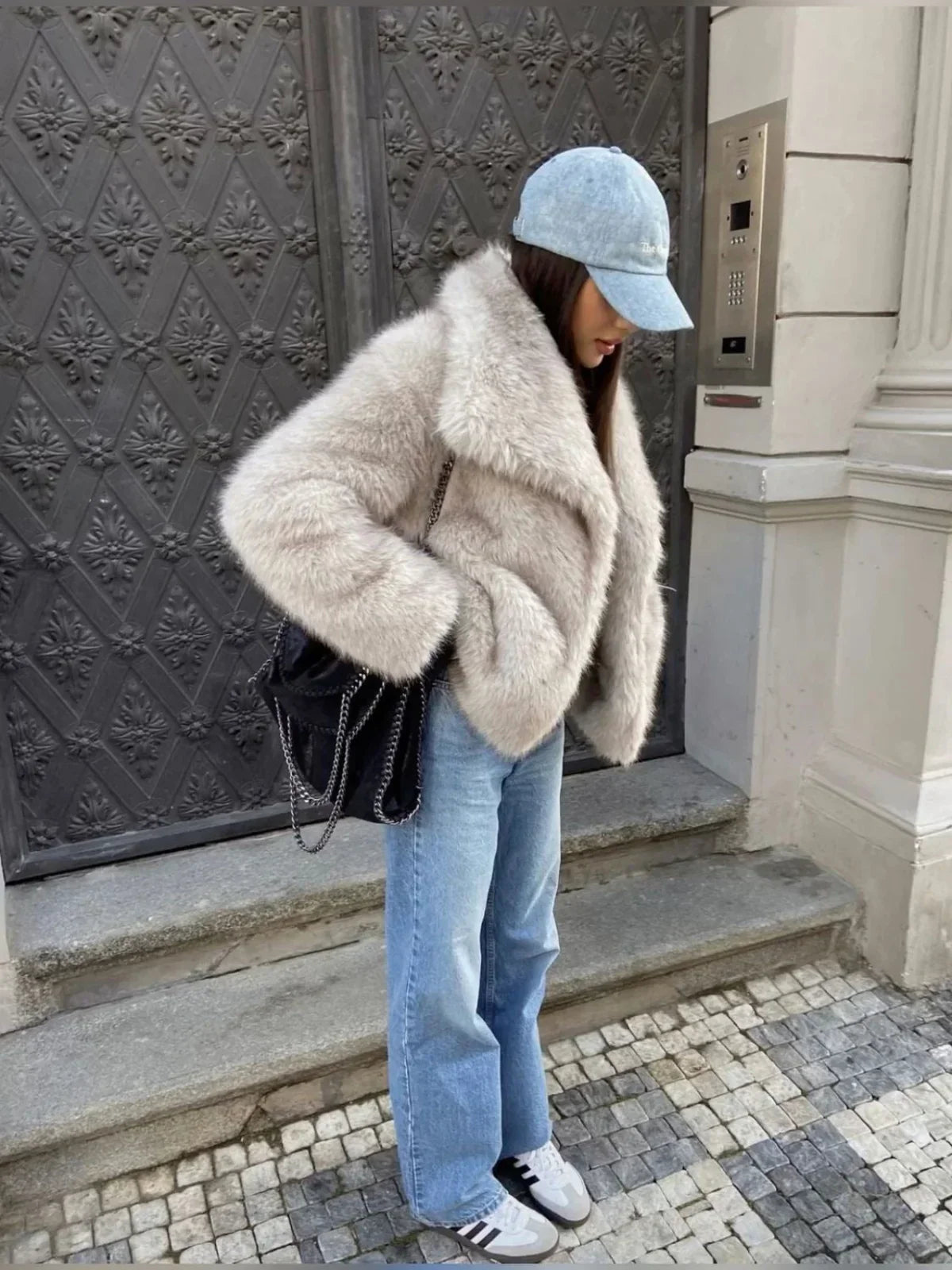 WW | Sheepskin Faux Fur Open-Front Jacket