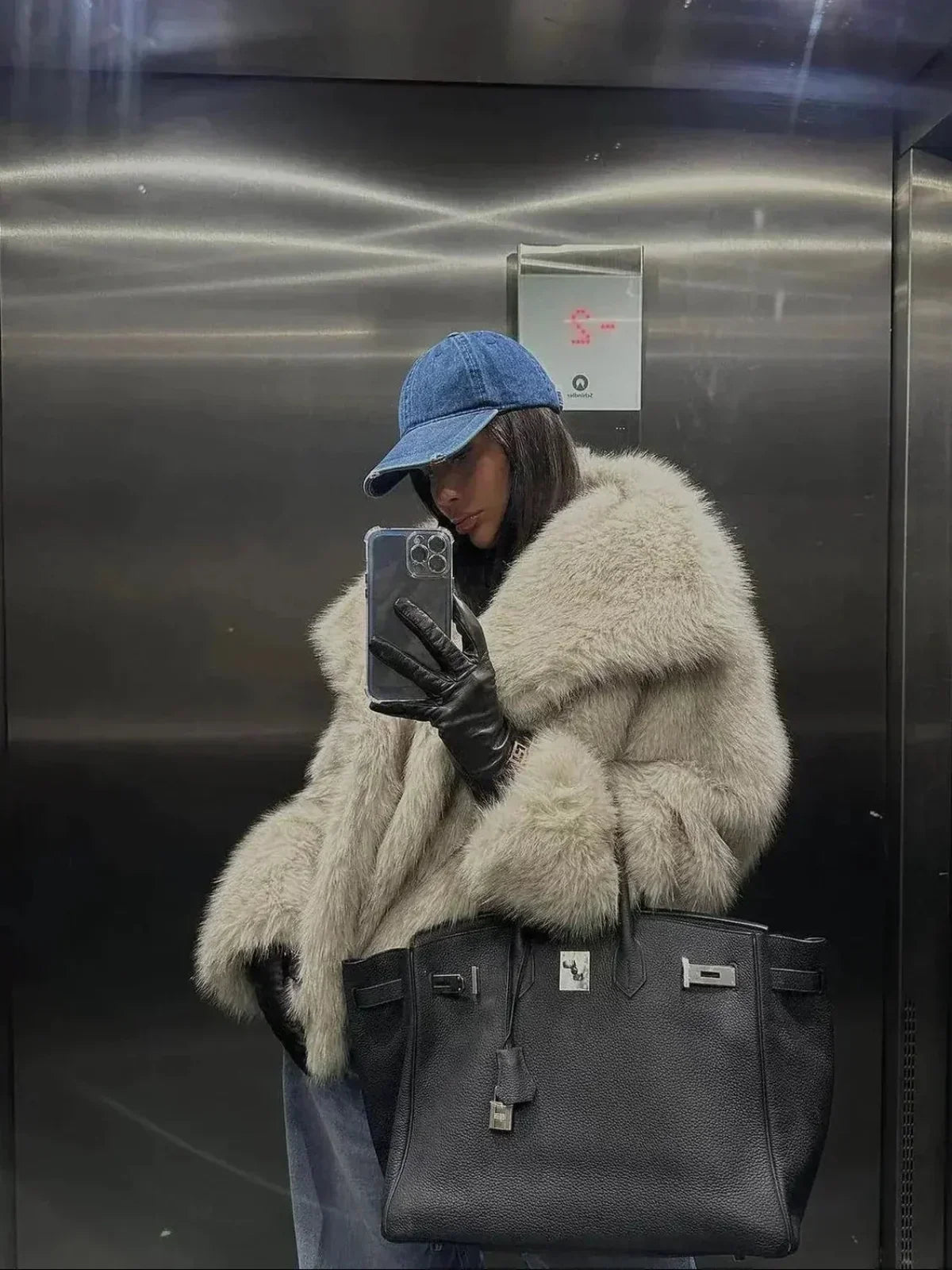 WW | Sheepskin Faux Fur Open-Front Jacket