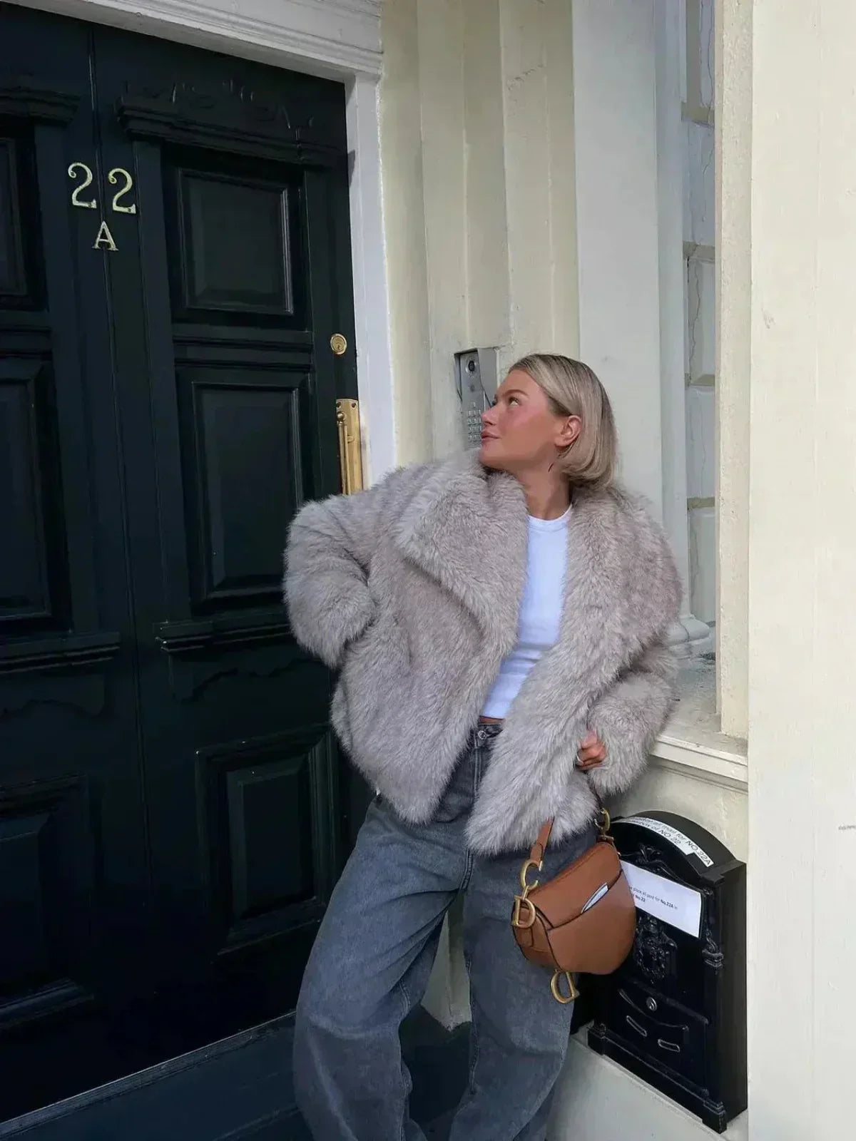 WW | Sheepskin Faux Fur Open-Front Jacket