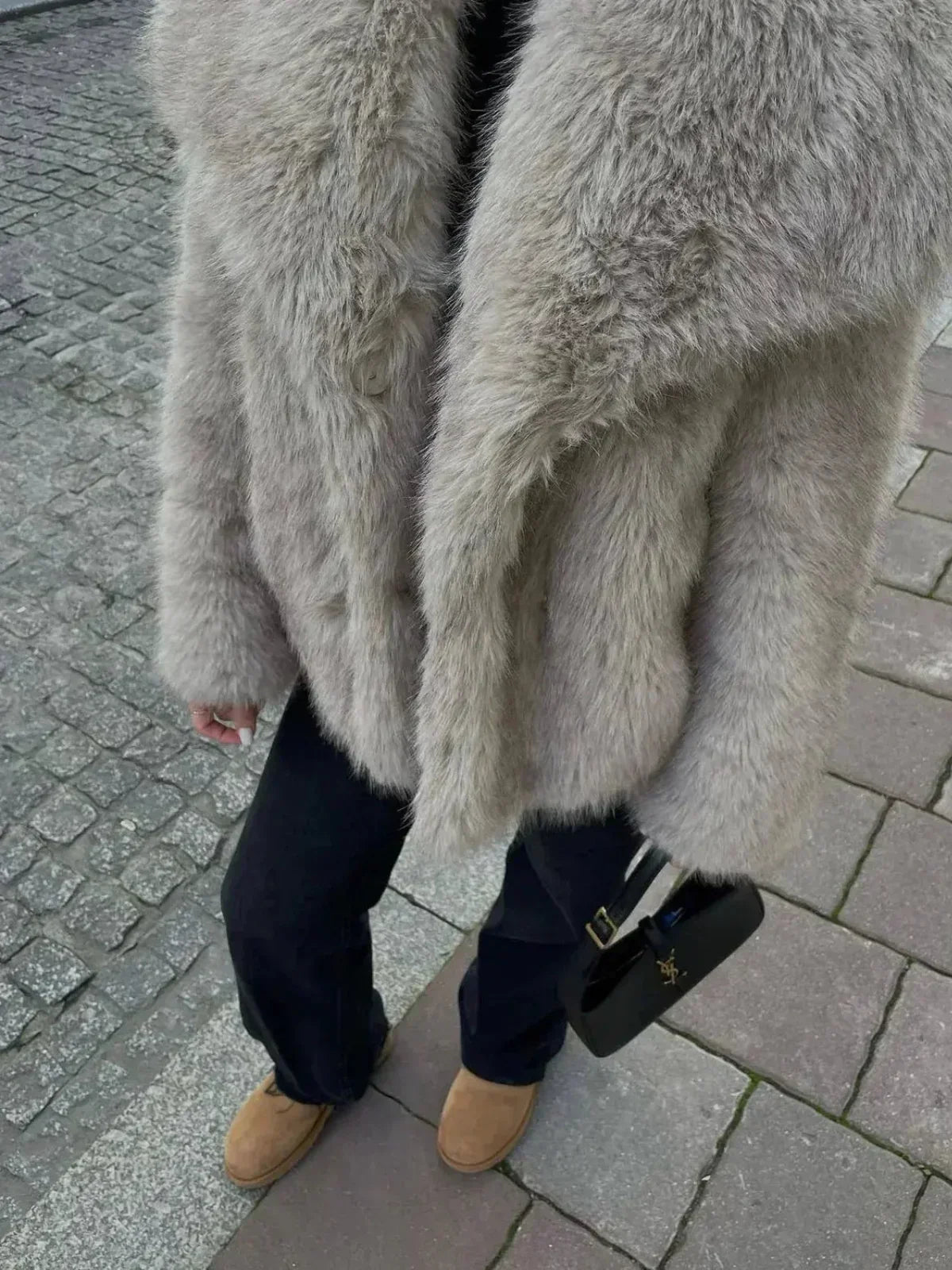 WW | Sheepskin Faux Fur Open-Front Jacket