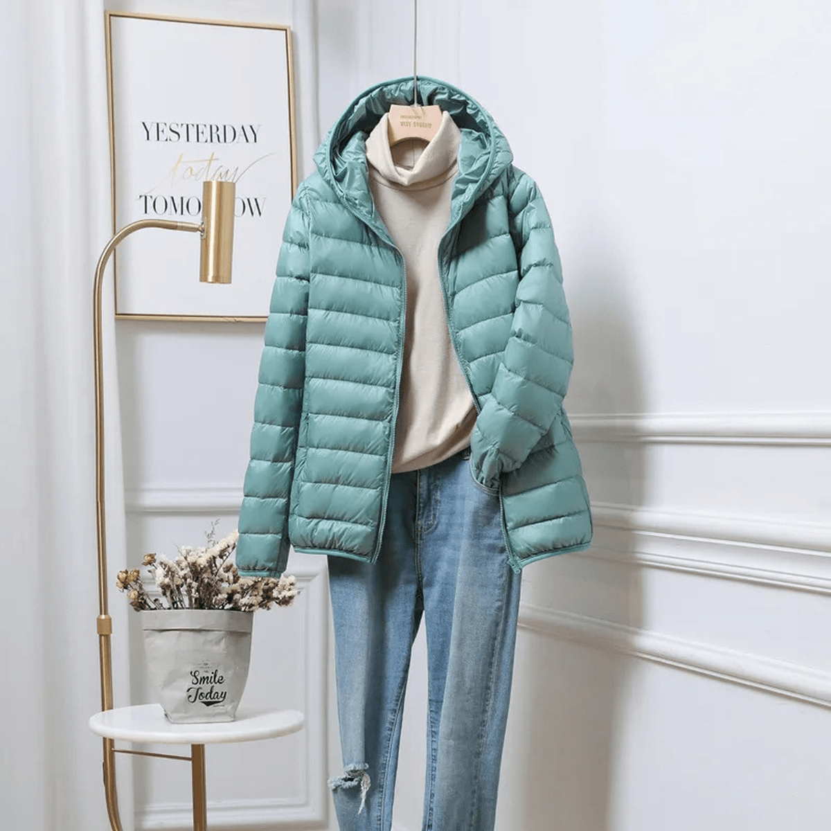 WW | Leichte Gesteppte Kapuzenlose Pufferjacke