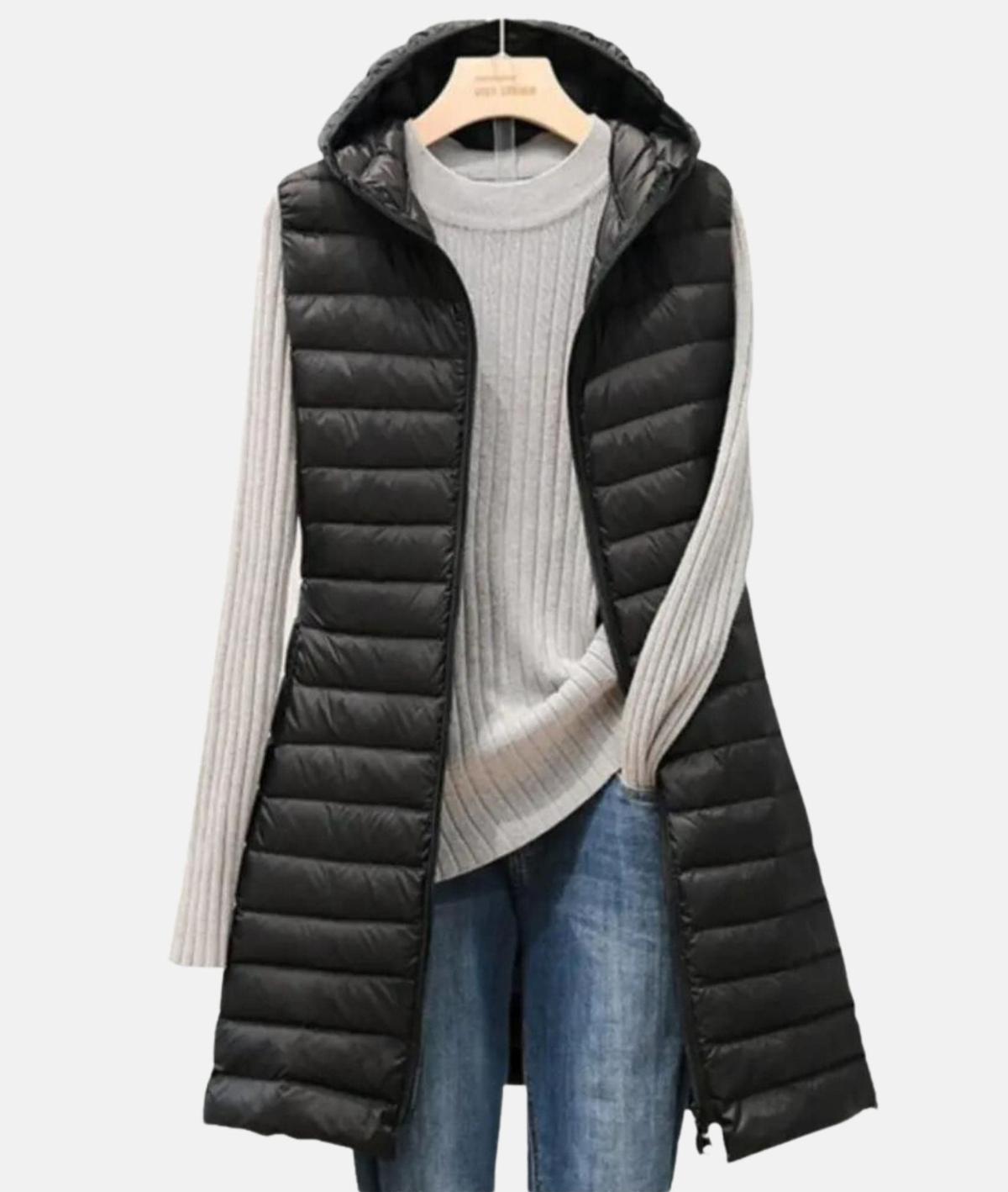 WW | Leichtgewicht Gesteppter Slim Fit Langer Mantel