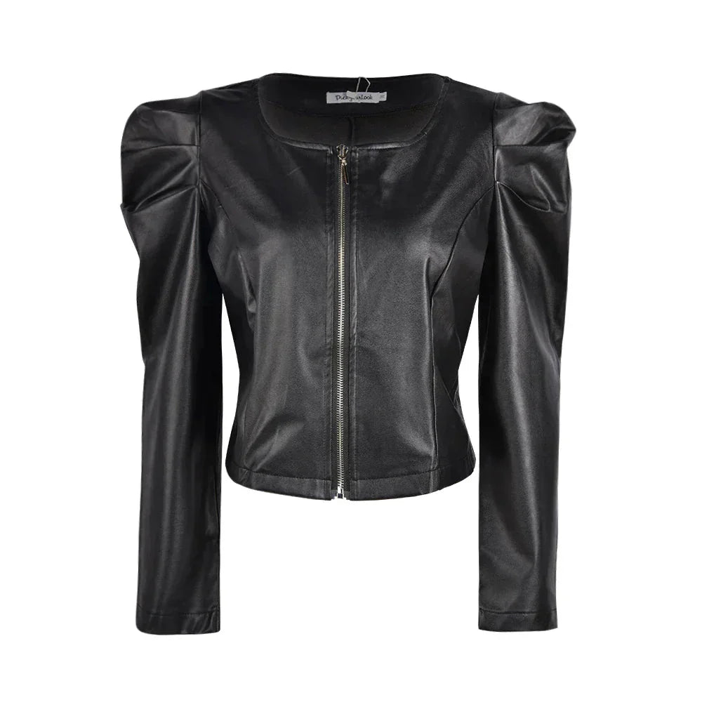 WW | Cropped Lederjacke Dreh Köpfe mit Dem Neuesten Trend Der Lederjacken