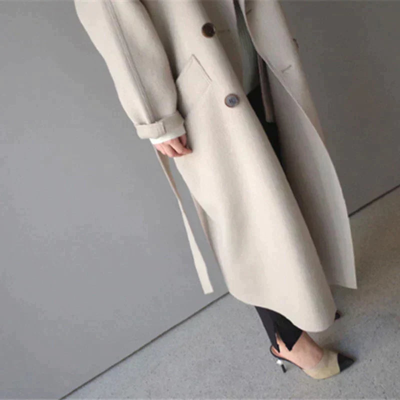 WW | Long Wool Coat Elegant, Warm, Premium Quality