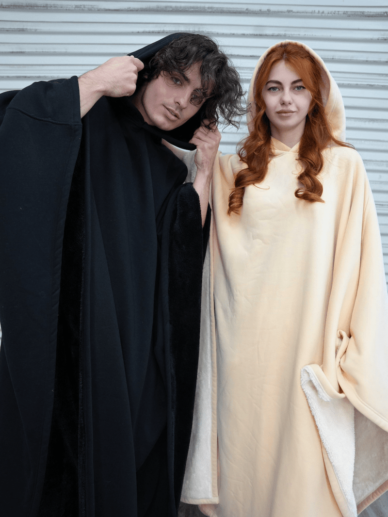 WW | Luxurious Hooded Fleece Poncho for Ultimate Comfort