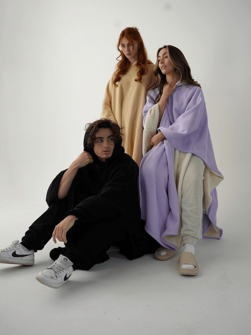 WW | Luxurious Hooded Fleece Poncho for Ultimate Comfort