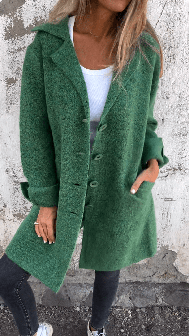 WW | Casual Long Coat with Lapels for Stylish Layering