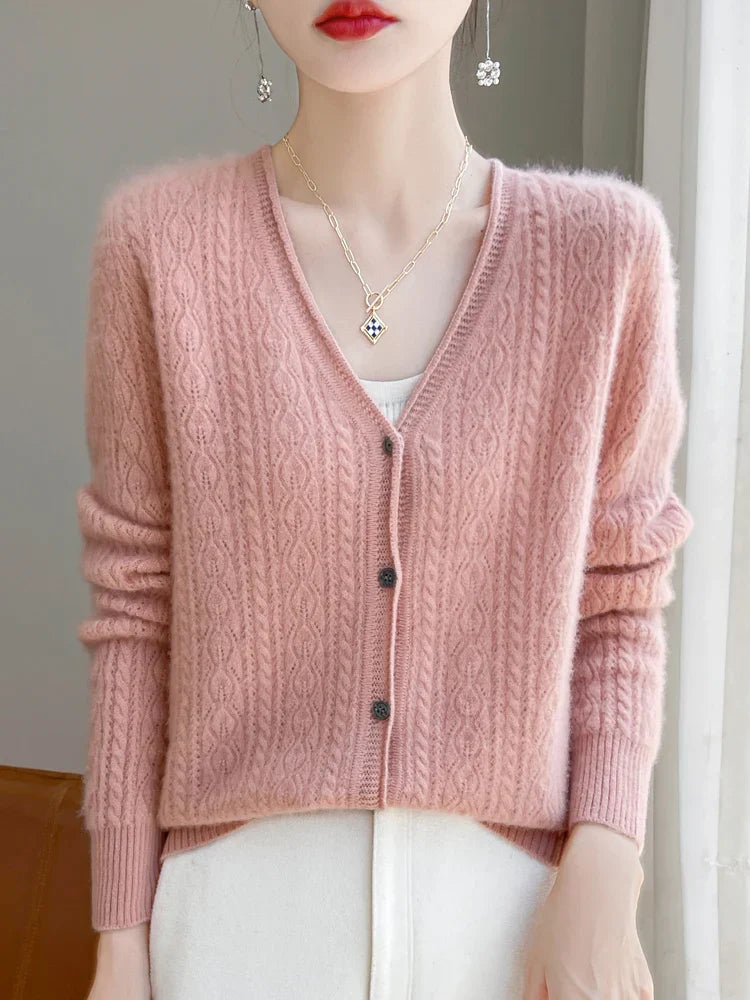 WW | Women's Cashmere & Merino V-Neck Cardigan