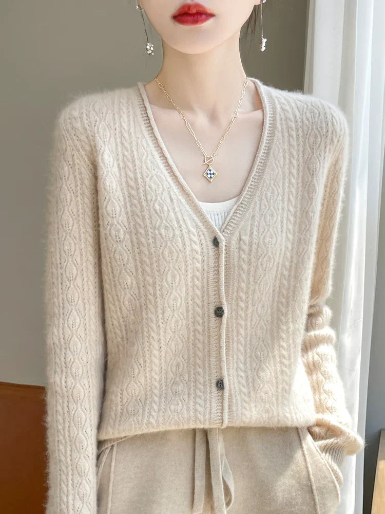 WW | Women's Cashmere & Merino V-Neck Cardigan