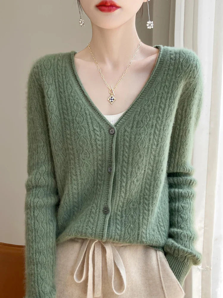 WW | Women's Cashmere & Merino V-Neck Cardigan