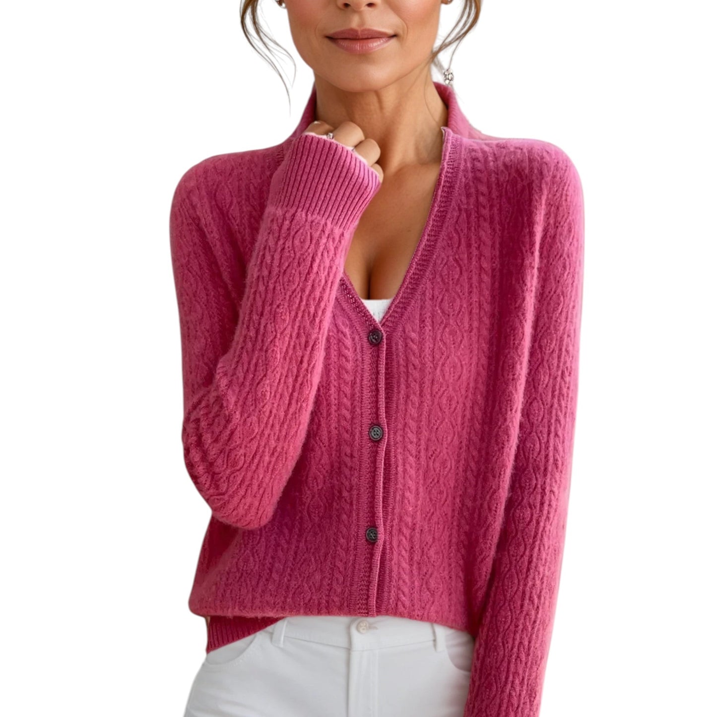 WW | Women's Cashmere & Merino V-Neck Cardigan