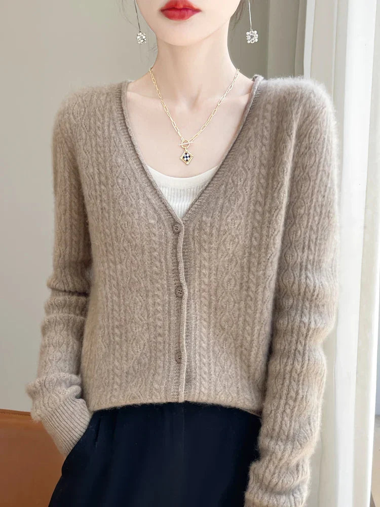 WW | Women's Cashmere & Merino V-Neck Cardigan