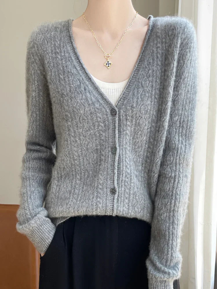 WW | Women's Cashmere & Merino V-Neck Cardigan
