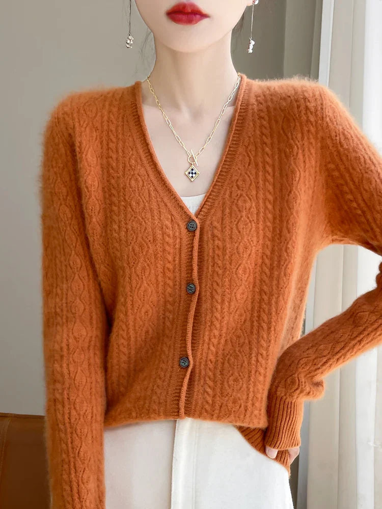 WW | Women's Cashmere & Merino V-Neck Cardigan