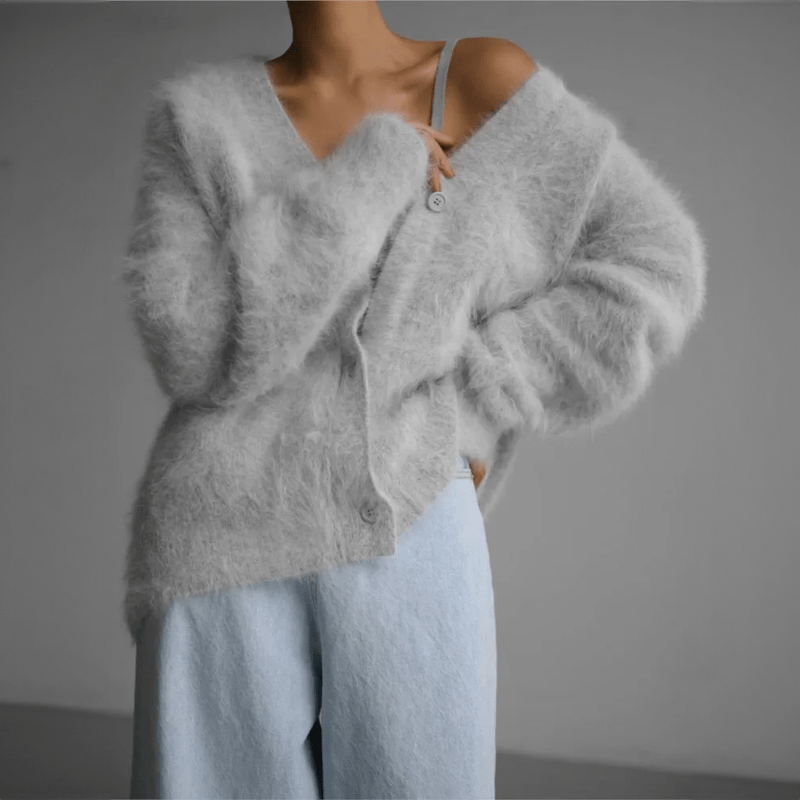 WW | Luxurious Cashmere Couture Cardigan with Fur Lining