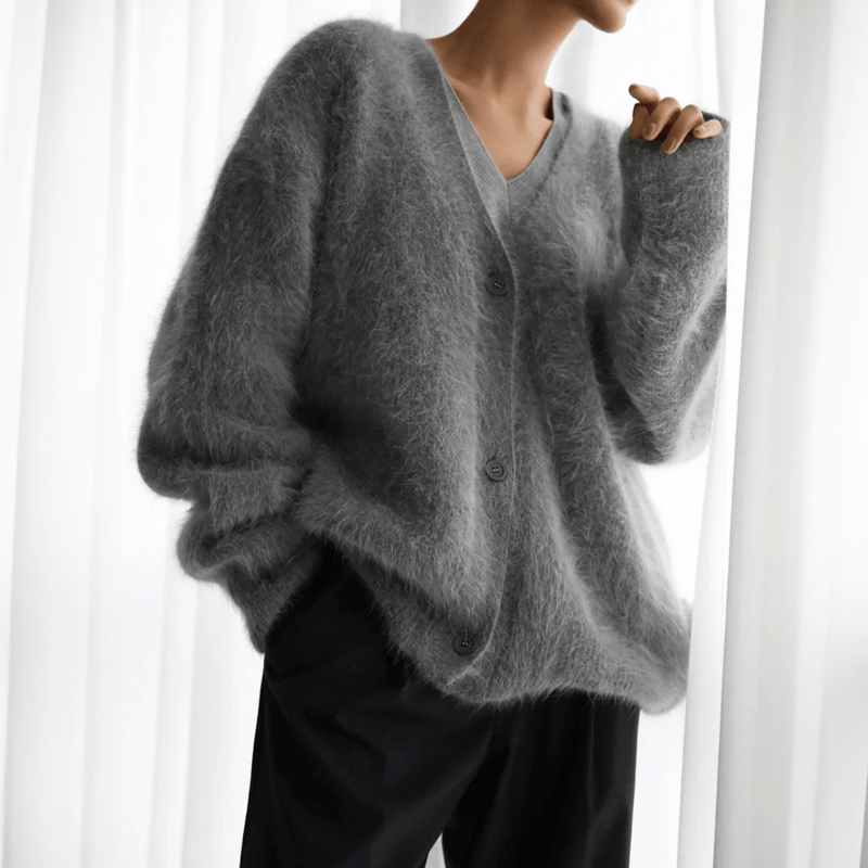 WW | Luxurious Cashmere Couture Cardigan with Fur Lining
