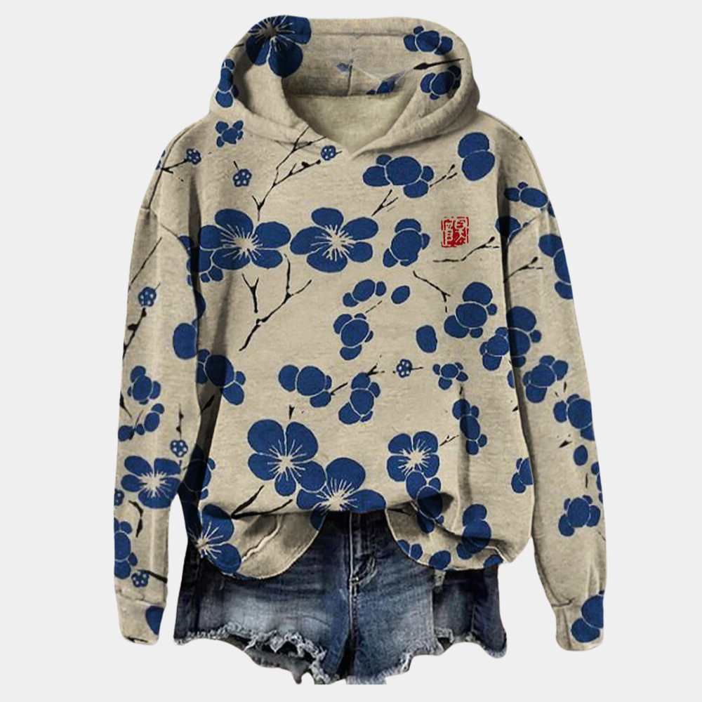 WW | Damen Gemütlicher Winterblumenpullover Stilvoll & Warm