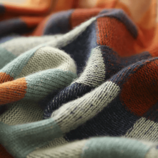 WW | Gemütliche Couture Cashmere Patchwork Rollkragenpullover