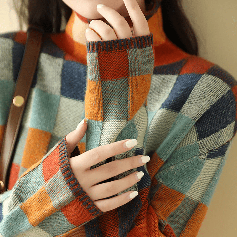WW | Cozy Couture Cashmere Patchwork Turtleneck