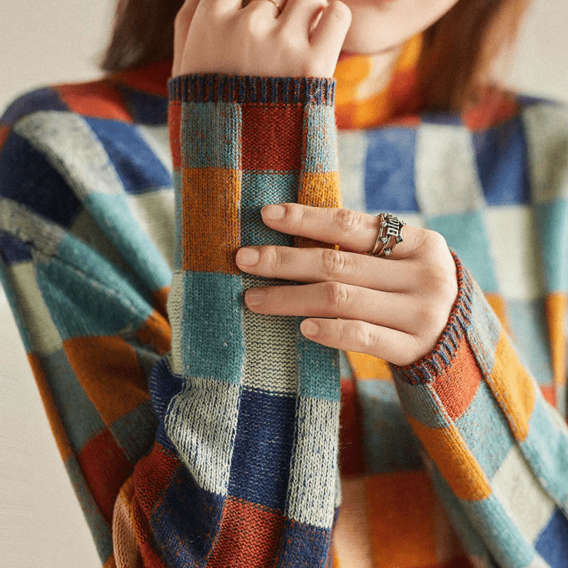 WW | Cozy Couture Cashmere Patchwork Turtleneck