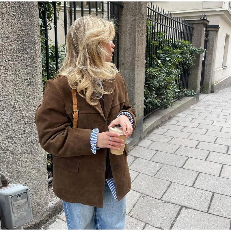 WW | Elegant Brown Jacket Stylish, Comfortable, Versatile