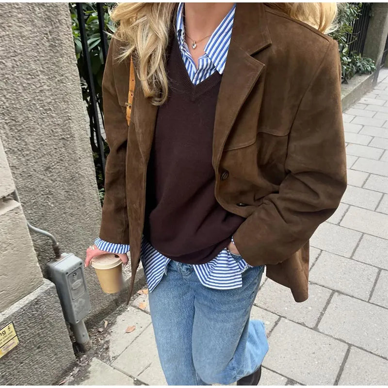WW | Elegant Brown Jacket Stylish, Comfortable, Versatile