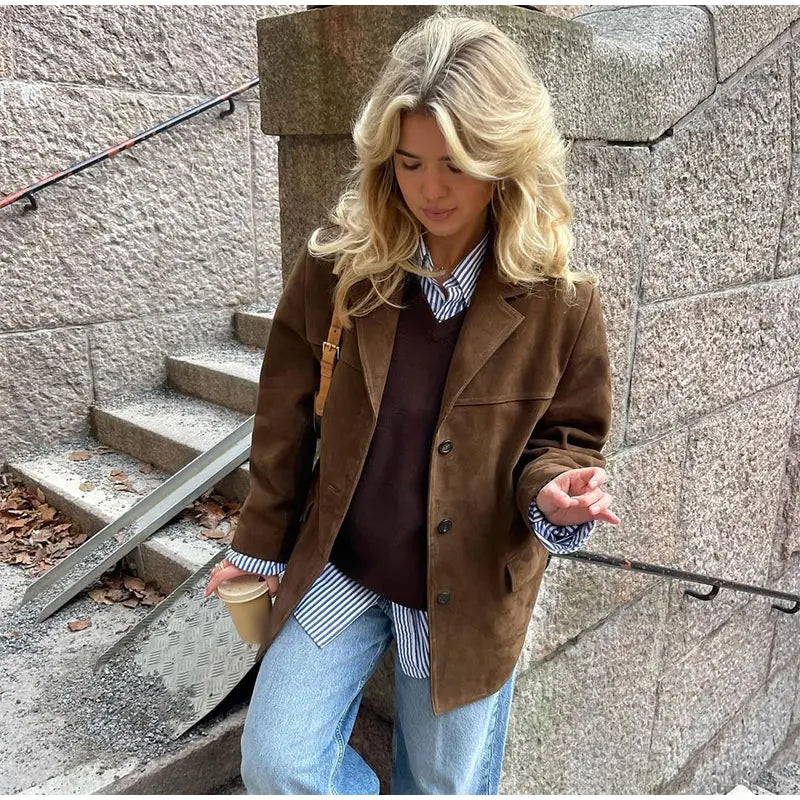 WW | Elegant Brown Jacket Stylish, Comfortable, Versatile