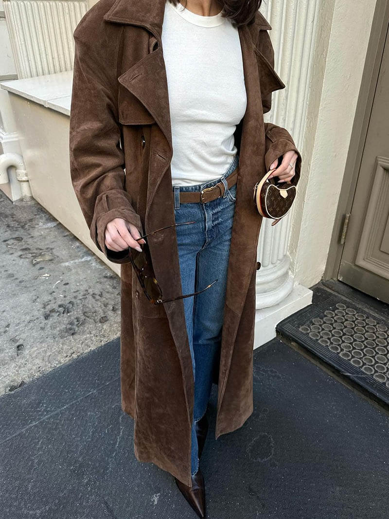 WW | Stylischer Leder-Trenchcoat für schicke Looks