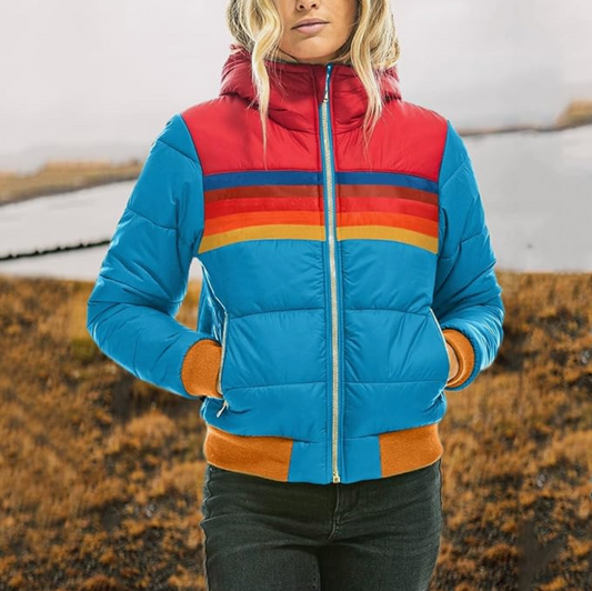 WW | Retro Parka Stilvolle Wärme mit F faux Fur Kapuze