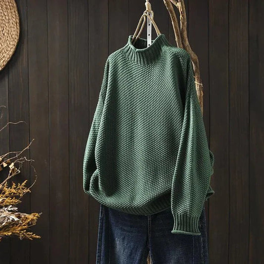 WW | Damen Gemütlicher Strick-Pullover mit Rollkragen Stilvoll & Warm