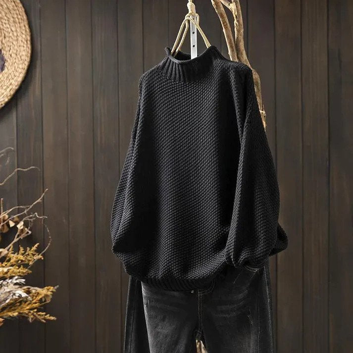 WW | Women's Cozy Knitted Roll-Neck Sweater Stylish & Warm
