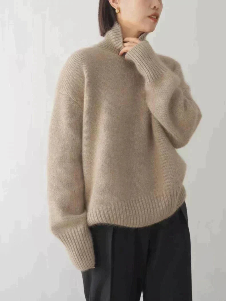 WW | warm knit sweater with high neckline