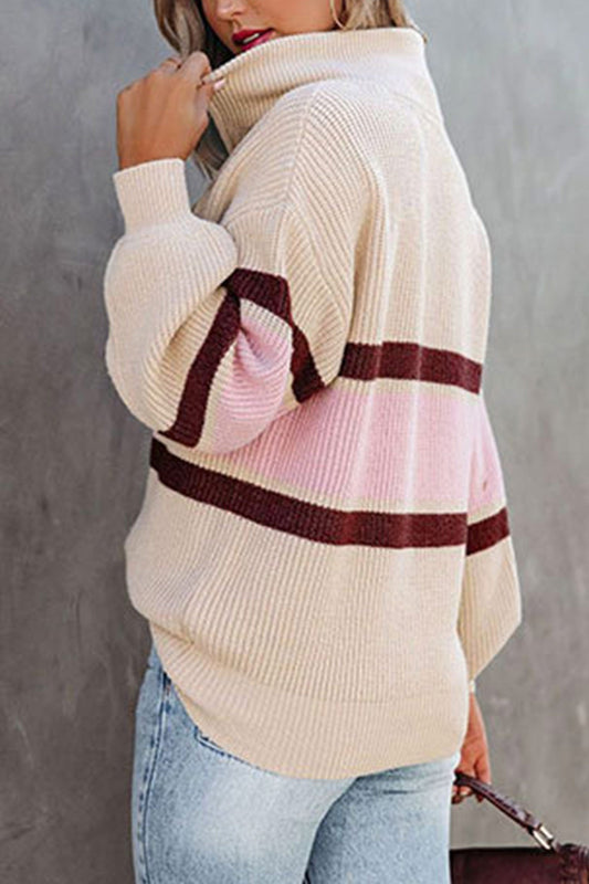 WW | Eleganter Damen Halb-Zip-Pullover aus Baumwolle – Warm & Bequem